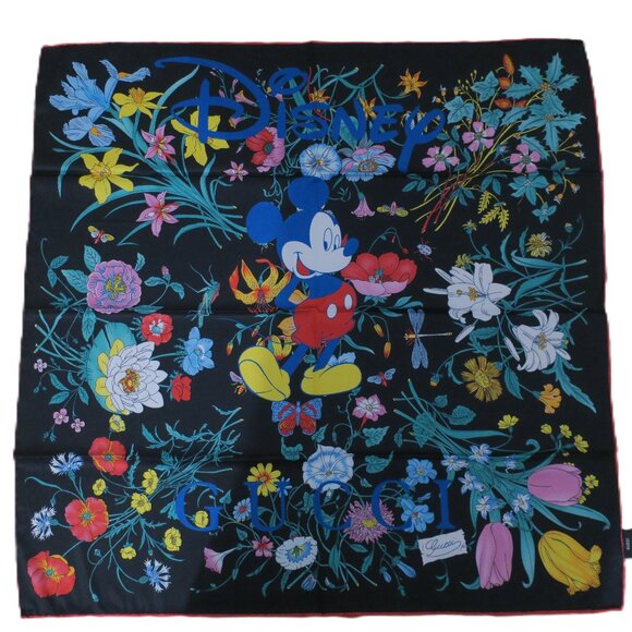 Gucci Flora Disney Collab Floral Silk Scarf Limited Edition NWT - Picture 1 of 2